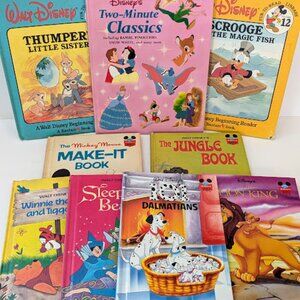 Vintage Collection of Disney Childrens Storybooks Hardcover Bundle Lot of 9